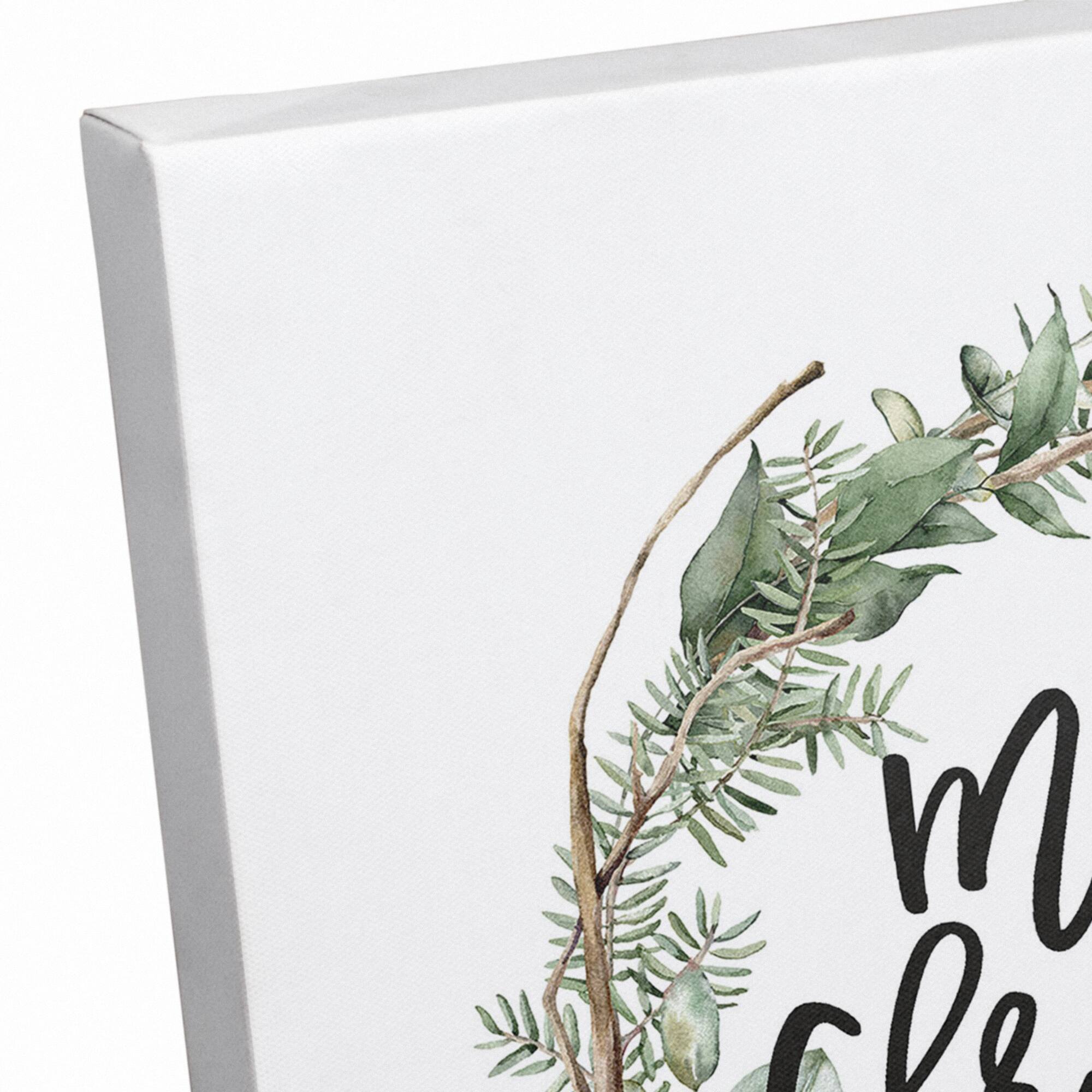 Merry Christmas Wreath Canvas Wall Art